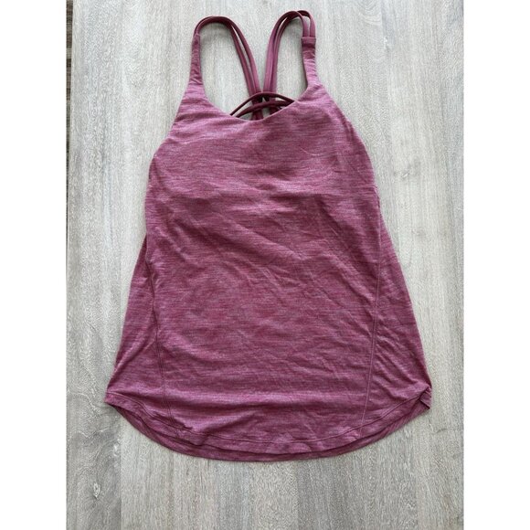 Lululemon Moment To Movement 2-In-1 Tank Heathered Cherry Tint / Cherry Tint 4 - Picture 3 of 5